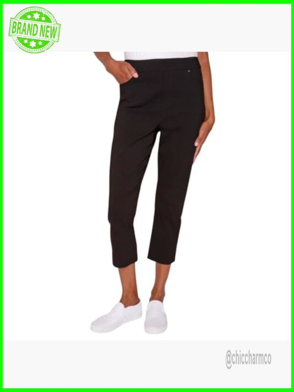 Comfort Stretch Pull-On Capri Pants with Tummy Control Panel - Picture 2 of 7